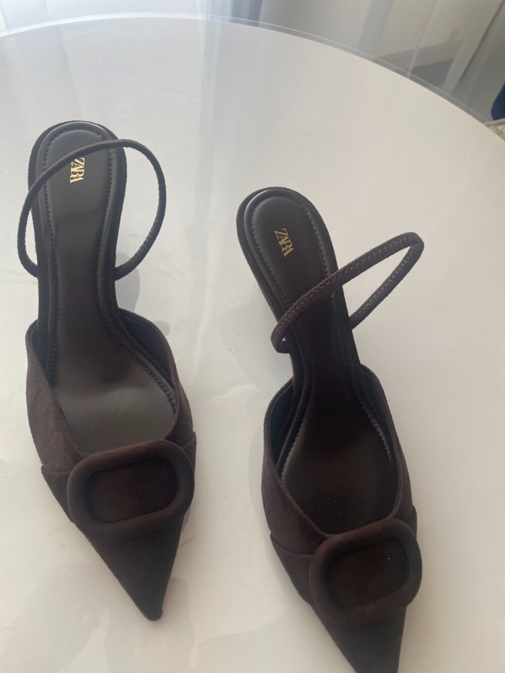 NWOT ZARA Kitten-heel Slingbacks